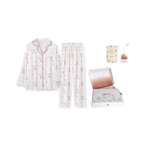 WANANNI Пижамный комплект Женский Белый