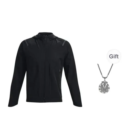Under Armour UA Sun Protection Series Jackets Coats Men's Black Comes With Necklace