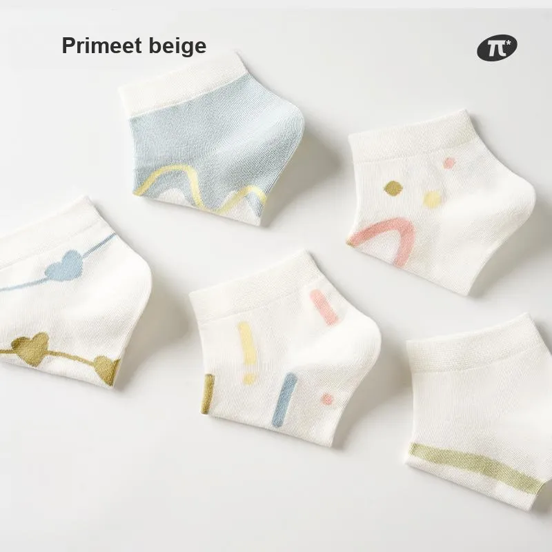 Primeet Ankle Socks Women's 5 Pack Rainbow Bowknot-3
