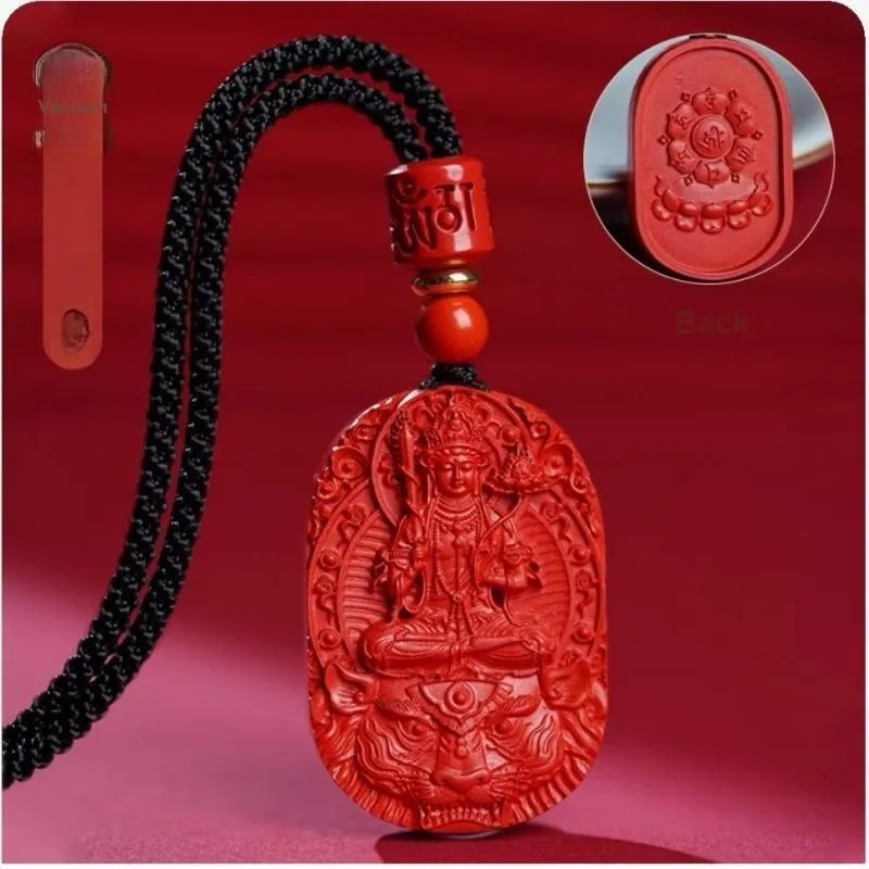 Sima Is Ethereal Cinnabar Jade Pendants Unisex-7