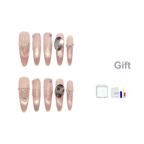 JINGCHANXUE Французская Улыбка Песочный Casting Ручная Подделка Ногтей Овальный Flashing Градиентный Кошачий глаз 20 мм