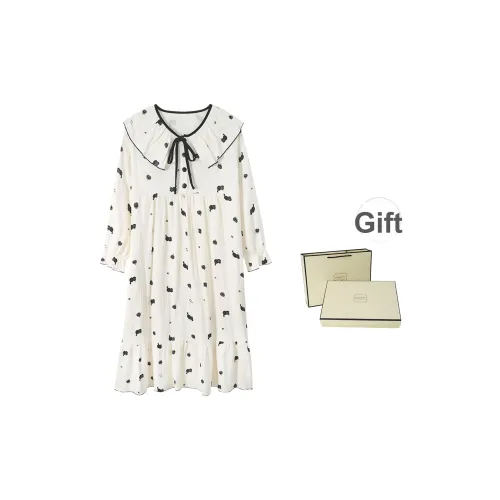 MIIOW Экрю Женские Ночные сорочки