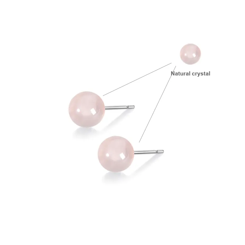 GUDS GAVE Crystal Jade Stud Earrings Unisex-9