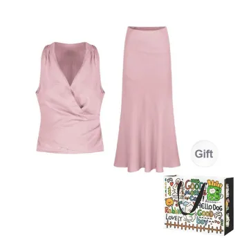 OURUOKE Two Piece Skirt Sets Women's