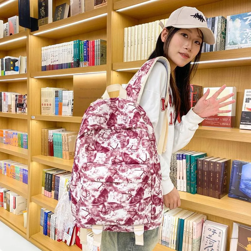 WICKBUEN Nylon Backpack Regular Unisex Black/Pink/Purple/Blue/Burgundy-3