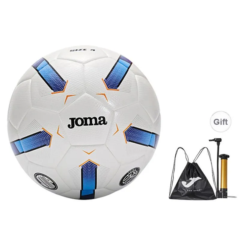 Joma Training Series Size 4 Soccer Synthetic Leather Machine Stitched Soccer Ball Unisex White Blue-0