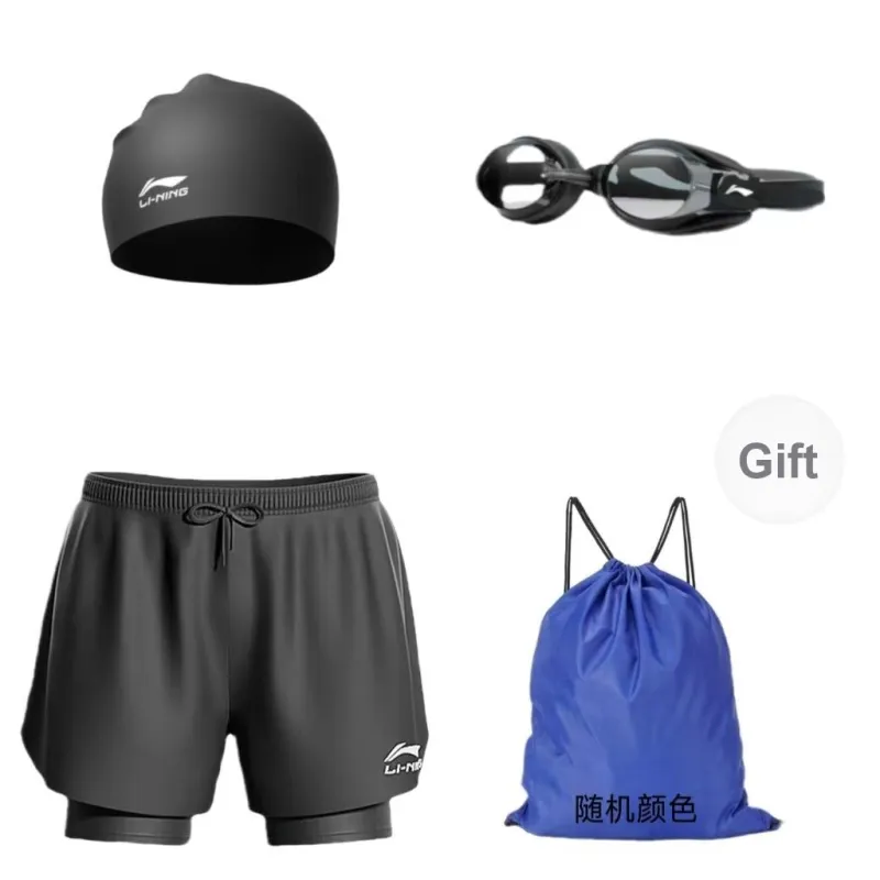 LiNing Swimming Shorts Men's Black-84