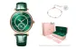 Green Dial Gold Green Leather Strap