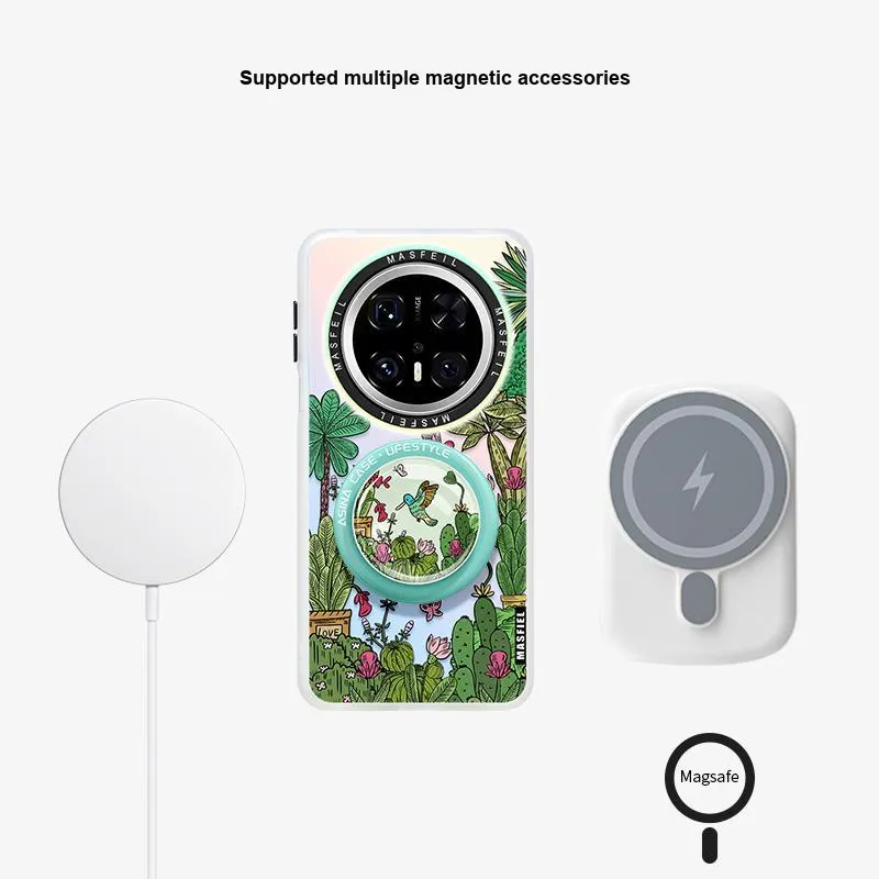 Marsfield Acrylic Material Laser Magnetic Vintage Jungle Phone Cases Compatibility With Huawei Mate 70/60/50/40 Pro-3