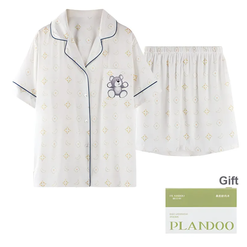 PLANDOO Pajama Set Women's Shopping Bag Image Color-0