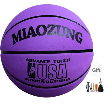 MIAOZUNG Microfiber Leather Basketball Purple No. 5 No. 7 Training Match Unisex