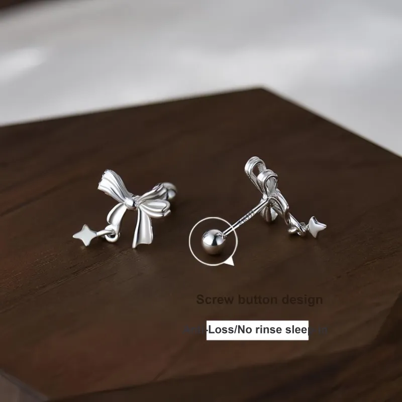 BKBU 999 Fine Silver Stud Earrings Unisex-2