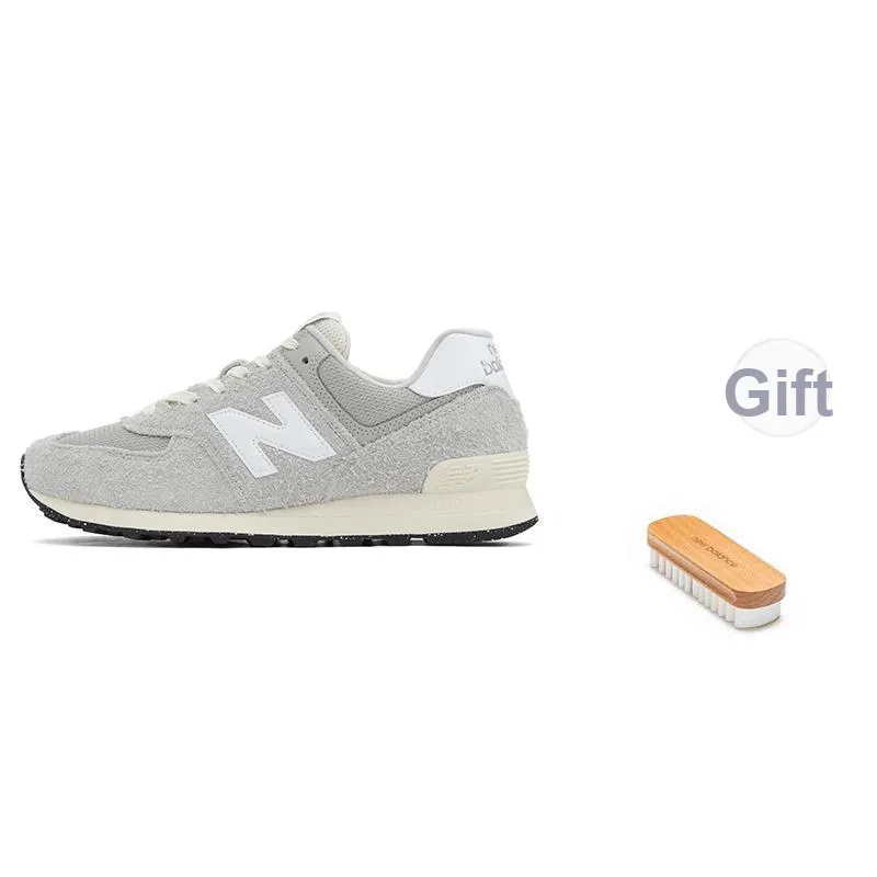 New Balance 574 Concrete White Angora