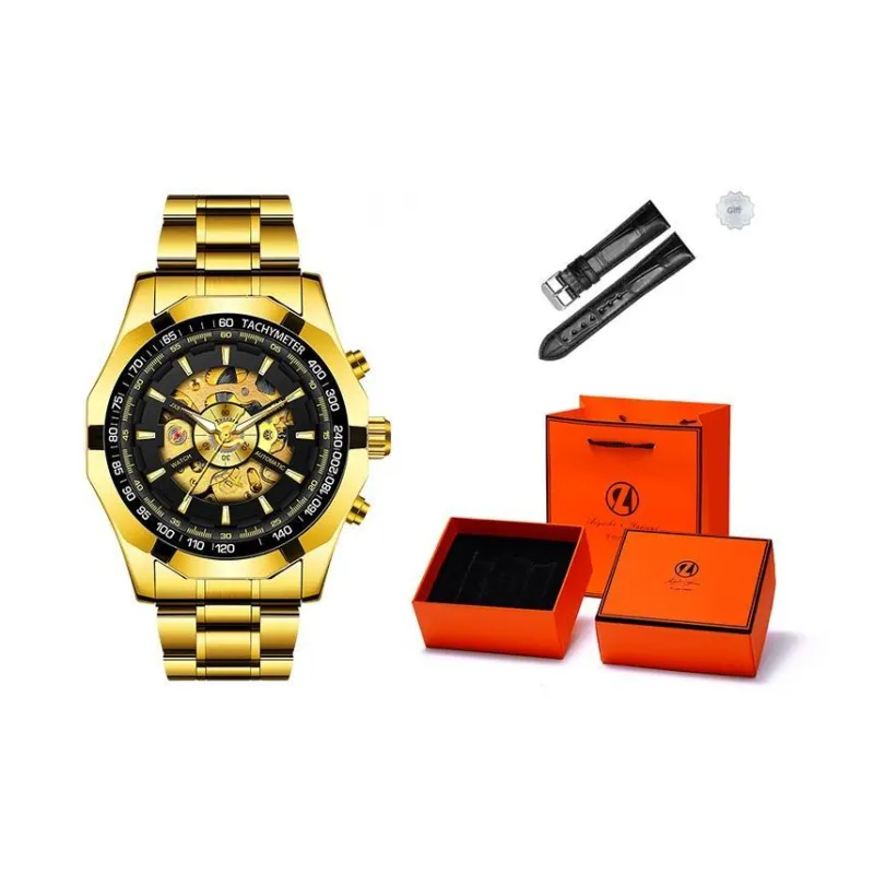 AIYISHI Automatic Mechanical Movement Watch Men's Watches Cut-Out Dial-11