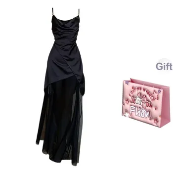 FLIM Slip Dresses Women's Black Bear Box