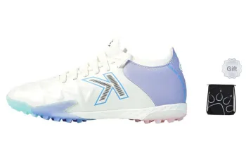 KELME TF Rubber Broken Studs Anti Slip Wear Resistant Soccer Shoes Unisex White Purple
