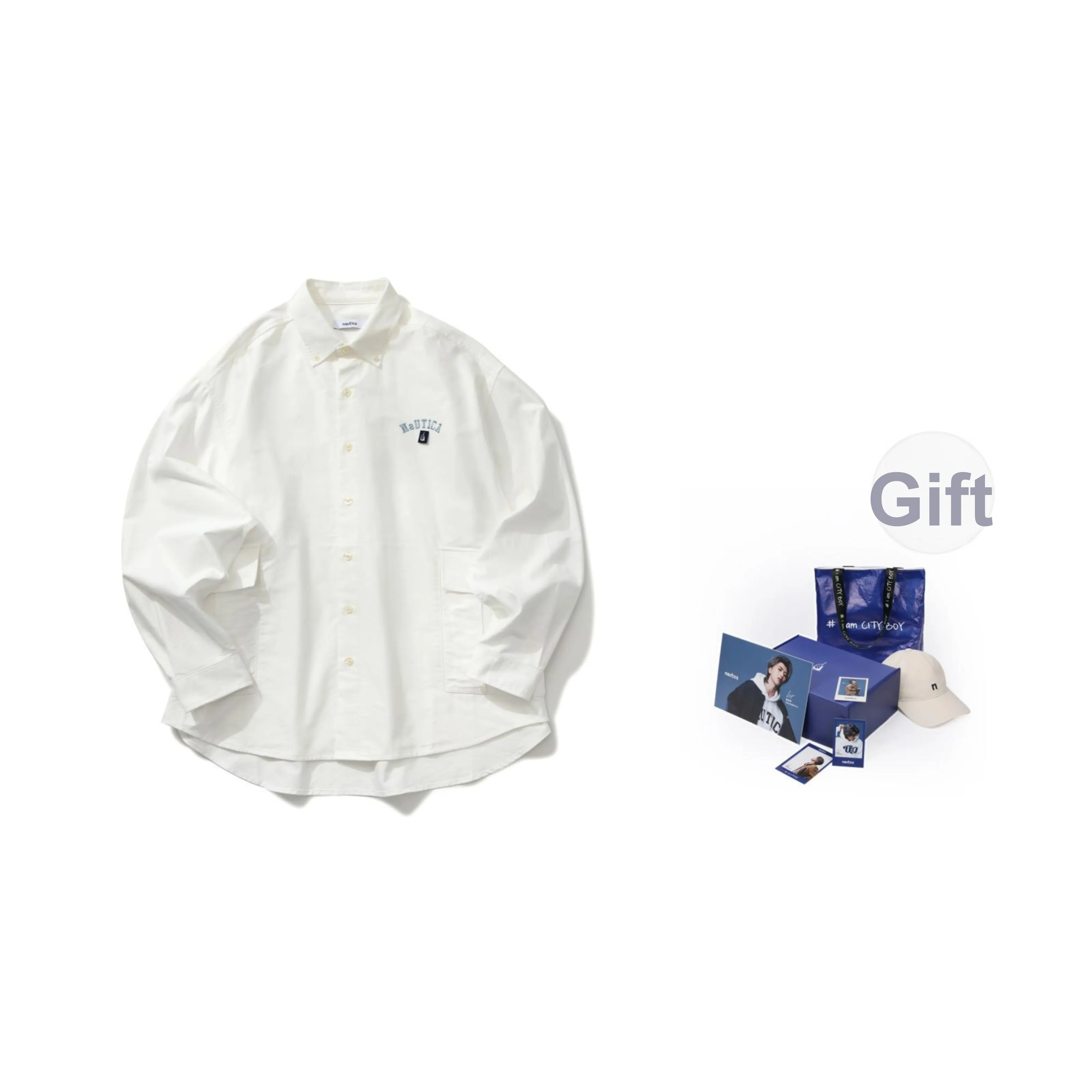 Nautica White Sail Рубашка Унисекс