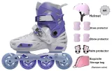 Blue White+Helmet+Protective Gear Set (Random)