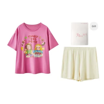 Red Beans At Home Pajama Set Women's Shopping Bag