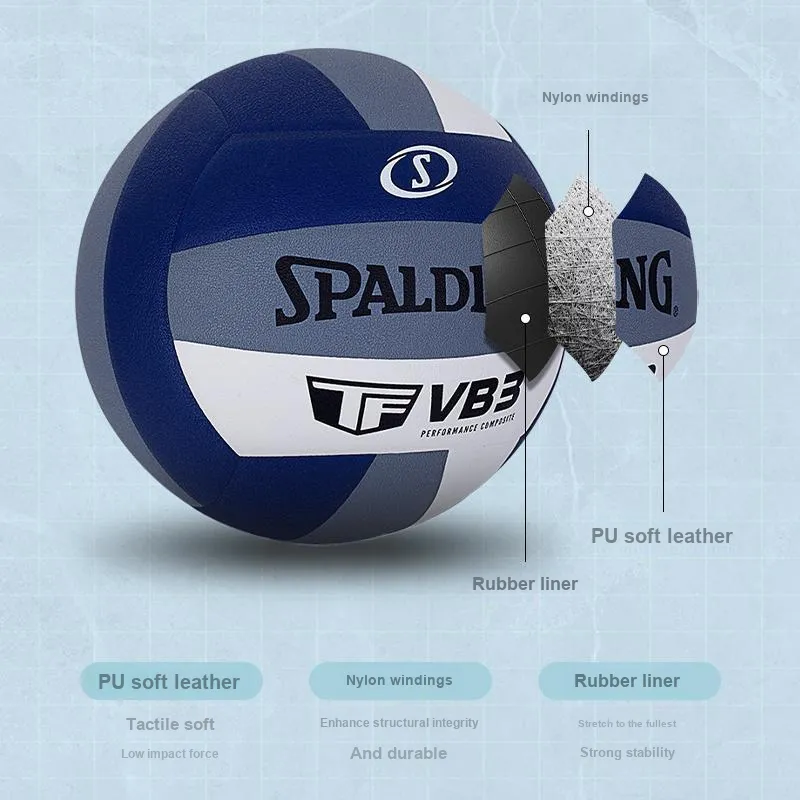 SPALDING TF Collection PU Size 5 Volleyball Unisex White Blue-3