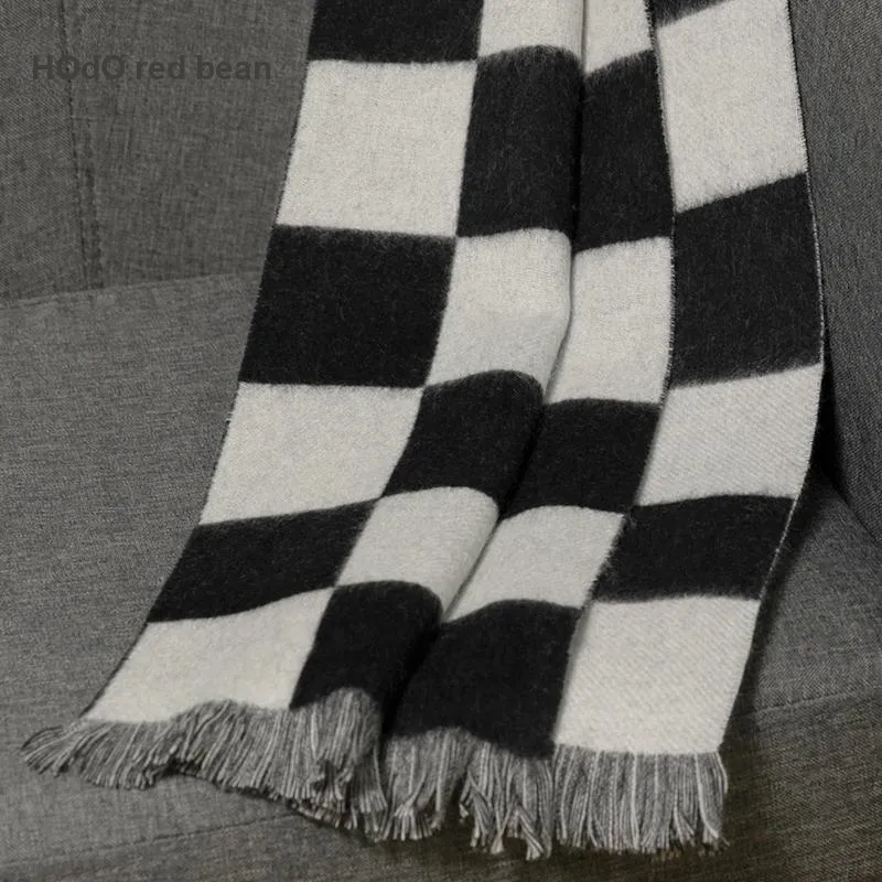 Red Bean Cashmere Knit Scarves Women's-2