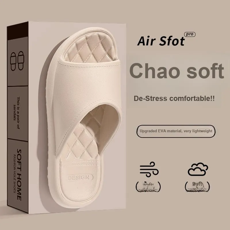Foot Recreation Diamond Pattern Slip Resistant Comfortable Quiet EVA Minimalist Style All Season Home Slippers-18