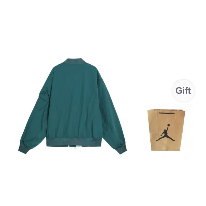 Jordan Jacket Unisex Peacock Green Shopping Bag Included-1