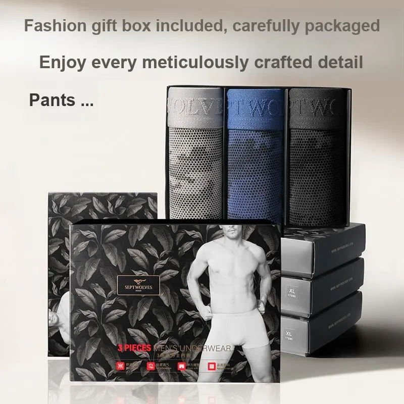 SEPTWOLVES Boxer Shorts Men's Gift Box Set+Shopping Bag-7