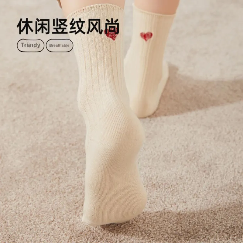 Caramella Mid Calf Socks Women's Combo Set-5
