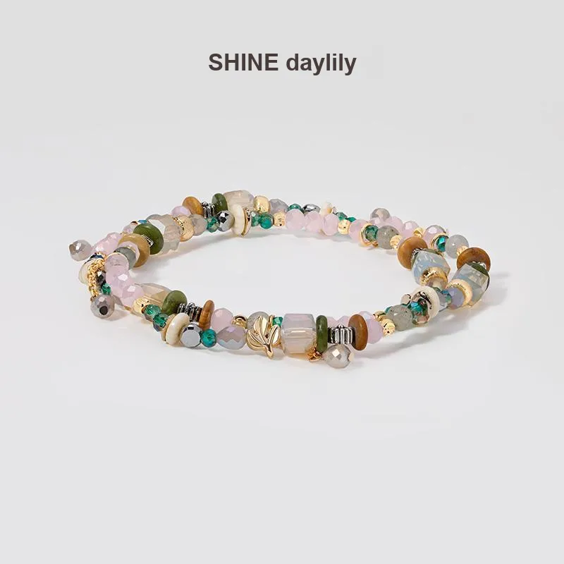 SHINE Alloy, Copper, Synthetic Crystal Bracelets Unisex-5
