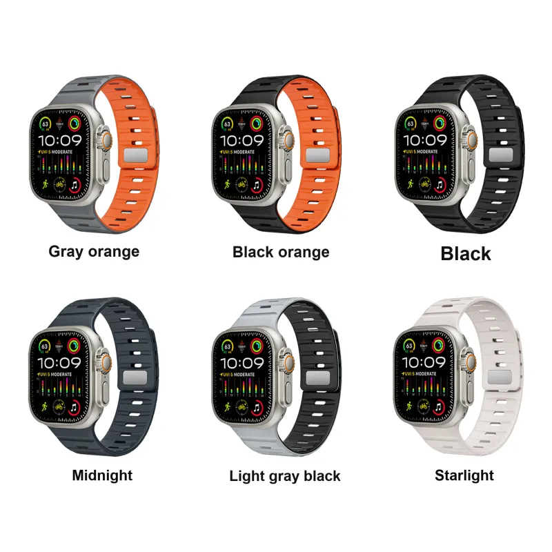 Vobafe Watch Band Apple Compatibility 219mm~232mm Silicone Material-1