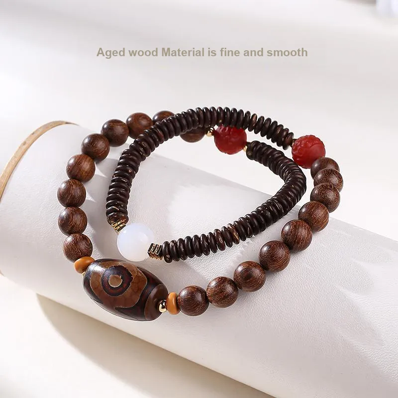 MUSHENGYUAN Golden Sandalwood Bracelets Unisex-4