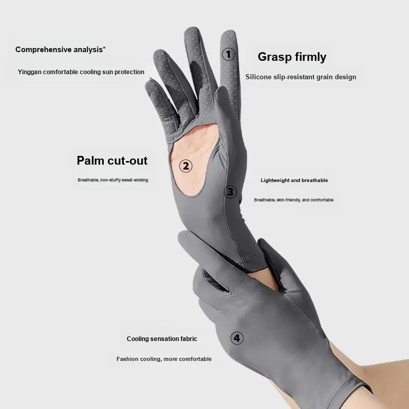 YUZHAOLIN Thin Sun Protection Gloves Women's-1