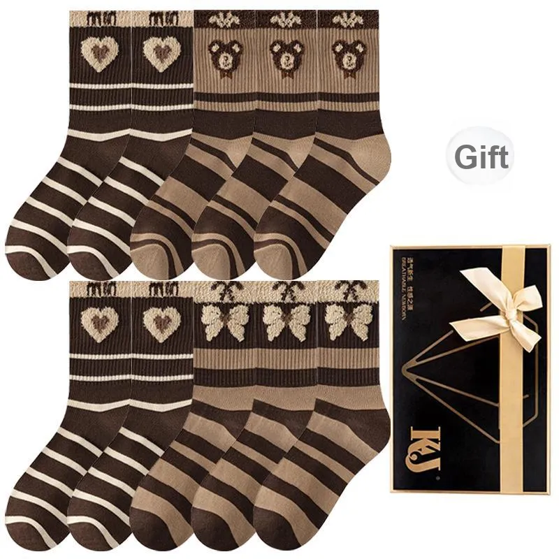 KJ Mid Calf Socks Unisex Gift Box 7 Double Packs-69