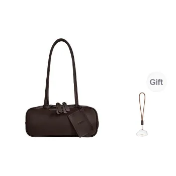 ANDFEEL Cow Leather Bowling Bag Baguette Bag Shoulder Bag Regular Women's Brown