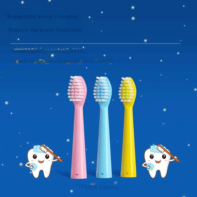 AUX A19 Toothbrush Heads Round Brush Curved Fit-2