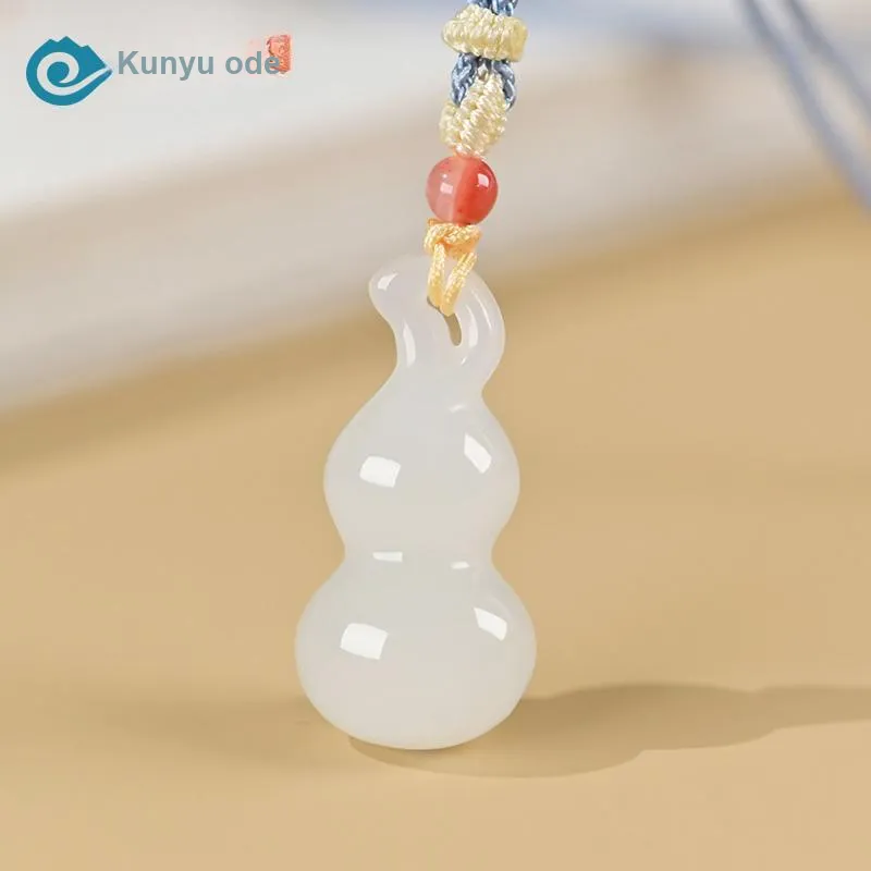 KUNYUYAO Hetian Jade Pendants White Jade Unisex-14