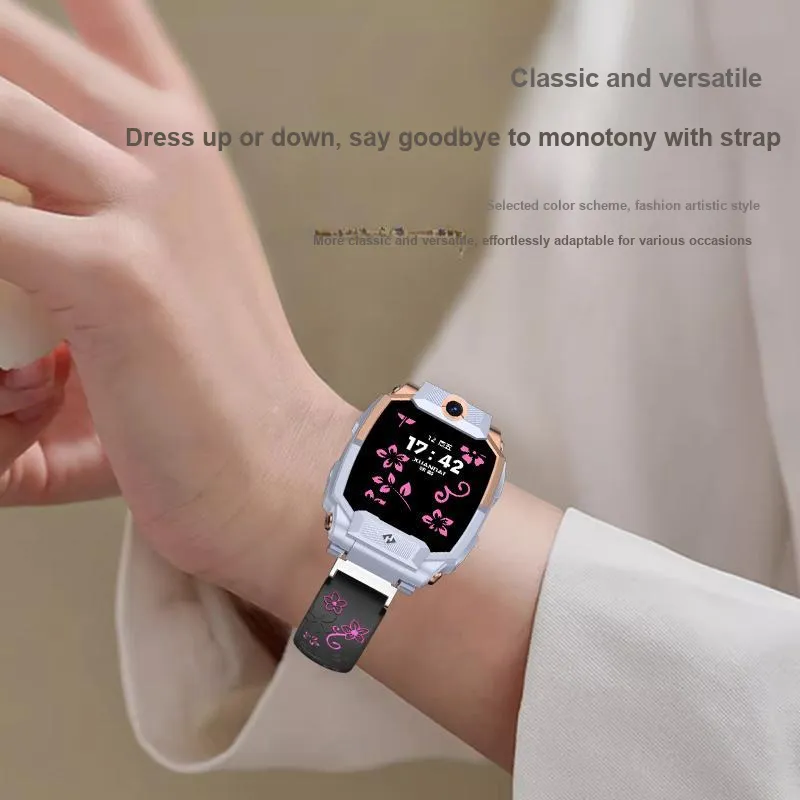 Mr. Strap Compatibility Little Genius Phone Watch Band Z10/z6/z9/z8a Thorn Flower Kids Silicone Wristband-4