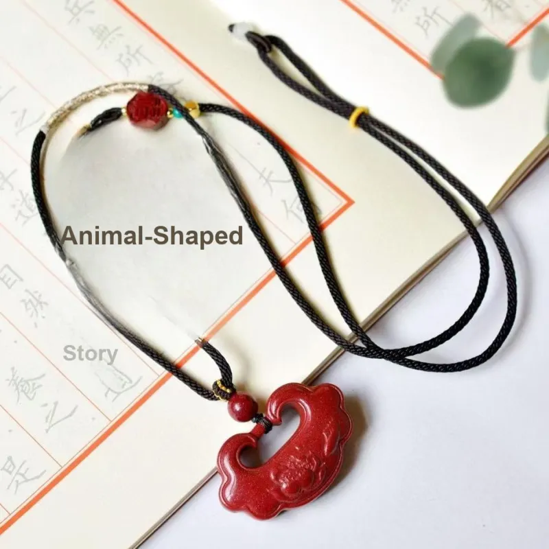 JUNWEN Cinnabar Necklaces Unisex-3