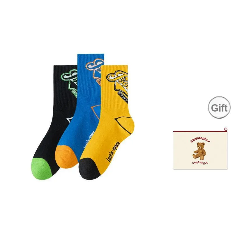 Caramella Mid-Calf Socks Men's Shopping Bag Combo Set-16
