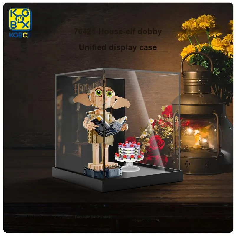KGBOX Compatibility Building Block 76421 House Elf Dobby Display Case Dust Cover Storage Box Model Accessories-5