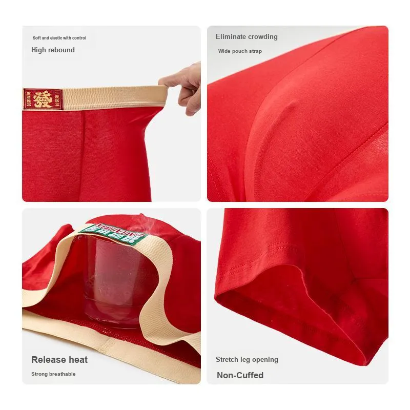 Primeet Underpants Men's Box 3 Pack The Most Red-3
