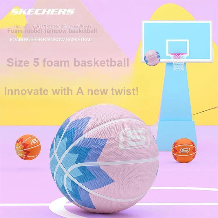 Skechers Rubber Basketball Pink Blue Size 5 Ball Street Training Unisex-3