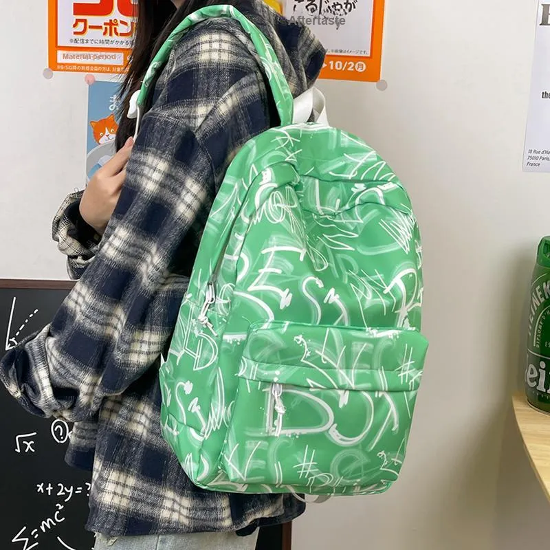KAMLUI Nylon Backpack Unisex ÍTica: Black/Red/Green/Blue-20