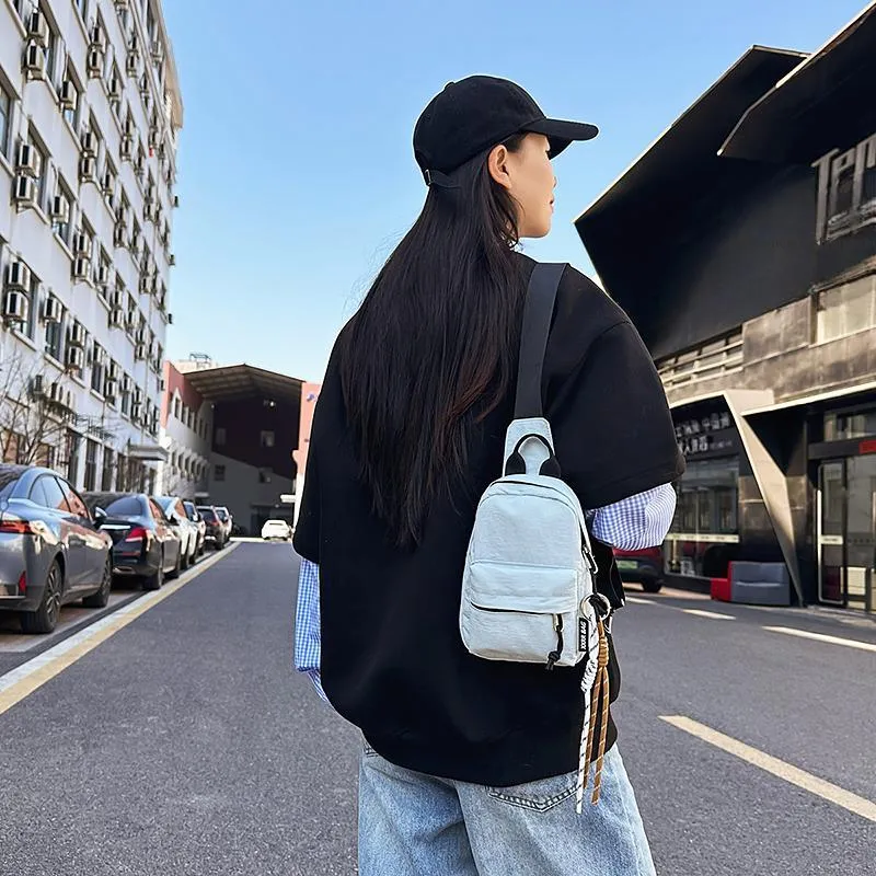 GOBLIN SHARKS 1759 Nylon Backpack, Sling Bag Regular Unisex White/Black/Blue/Green/Khaki-17