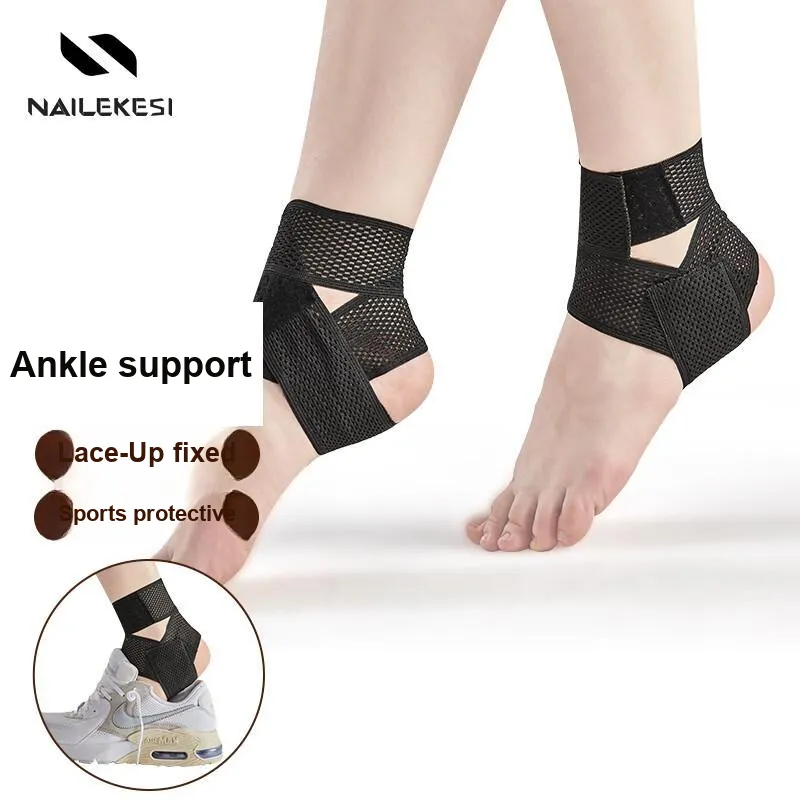 NAILEKESI Ankle Braces Soccer Basketball Running Cycling Unisex Polyester L XL-2