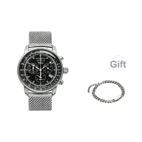 ZEPPELIN Кварцевый механизм Мужские часы Часы Черный циферблат