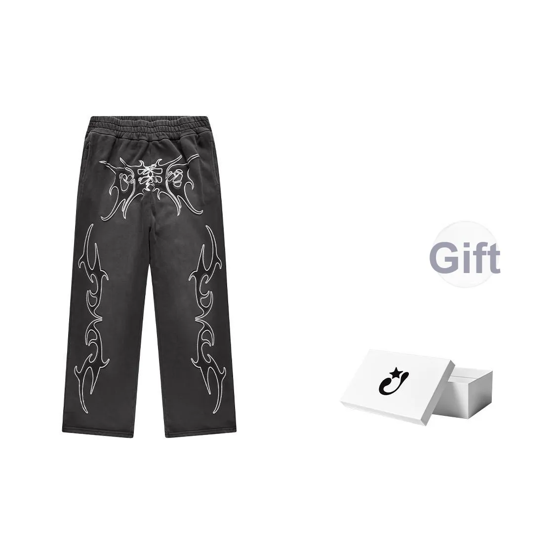 CEEC LA 24FW Вязаные спортивные брюки унисекс темно-серый