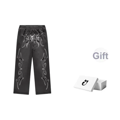 CEEC LA 24FW Вязаные спортивные брюки унисекс темно-серый