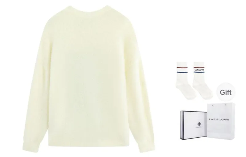 Charlie Luciano Sweater Unisex White-1